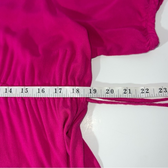 Ingrid & Isabel Women’s Hot Pink Maternity Maxi Tiered Babydoll  Dress Large - Picture 11 of 12